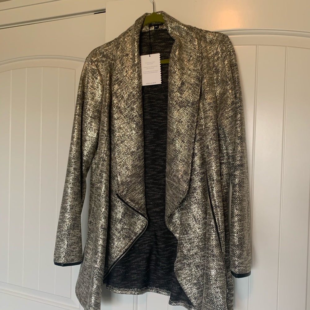 NWT* Stella & Dot metallic Rebel Moto Jacket